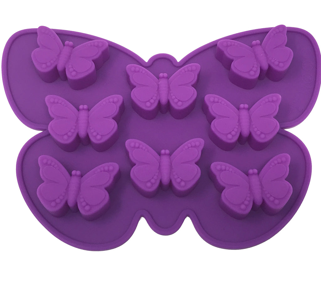 2 PCS Silicone Butterfly Mold with Dropper, findTop Butterfly Shape  Silicone Trays for Birthday, Wedding, Party and DIY Crafts (Pink + Blue)